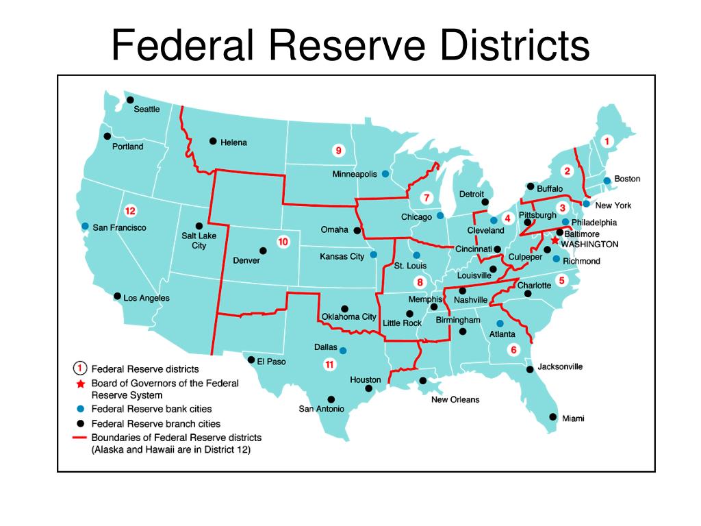 Federal Reserve Districts map